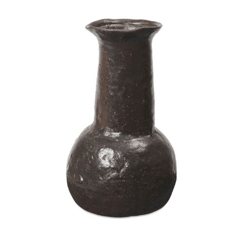 Terrava Sculpted Ceramic Vase Rustic Textured Form Accent Piece for Sophisticated Interior Styling