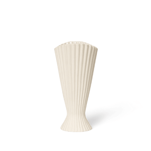 Elaris Pleated Ceramic Vase Sculptural Fluted Centerpiece Accent for Elegant Contemporary Interiors