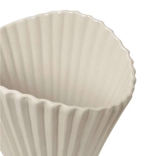 Elaris Pleated Ceramic Vase Sculptural Fluted Centerpiece Accent for Elegant Contemporary Interiors