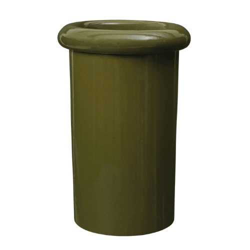 Virello Modern Cylindrical Planter Sculptural Rim Accent Versatile Vessel for Indoor Outdoor Display
