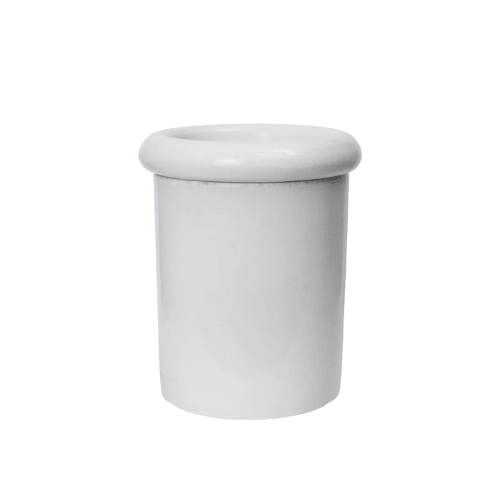 Virello Modern Cylindrical Planter Sculptural Rim Accent Versatile Vessel for Indoor Outdoor Display
