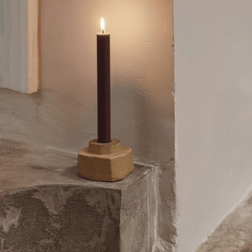 Taremi Handcarved Terracotta Candle Holder Dual-Use Sculptural Accent for Warm Inviting Ambience