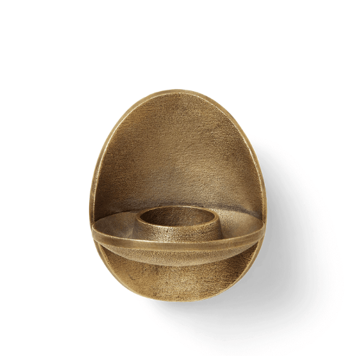 Sorevia Wall-Mounted Candle Holder Recycled Cast Aluminium Sculptural Accent for Warm Ambient Glow