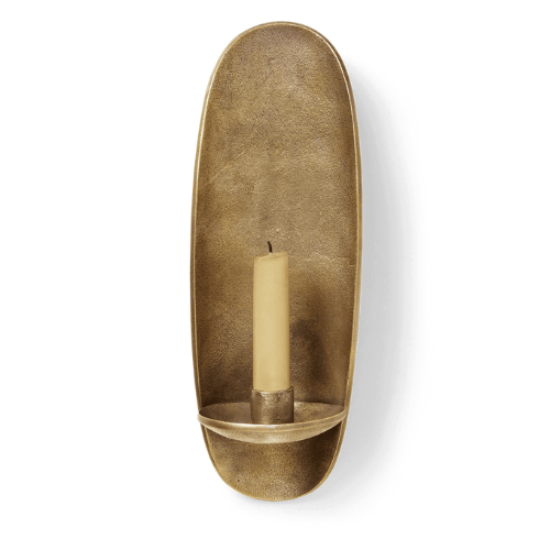 Sorevia Wall-Mounted Candle Holder Recycled Cast Aluminium Sculptural Accent for Warm Ambient Glow