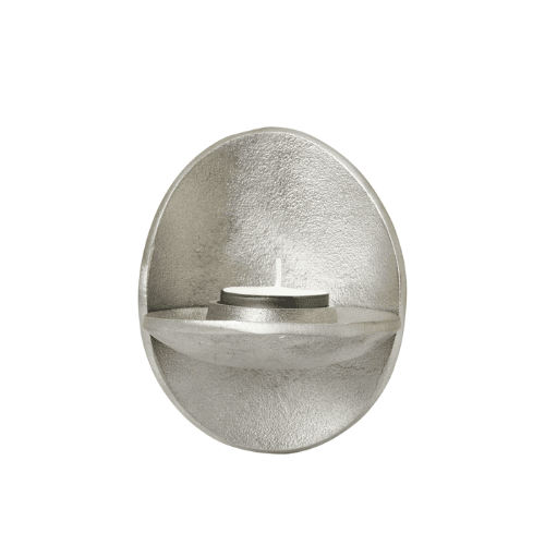 Sorevia Wall-Mounted Candle Holder Recycled Cast Aluminium Sculptural Accent for Warm Ambient Glow