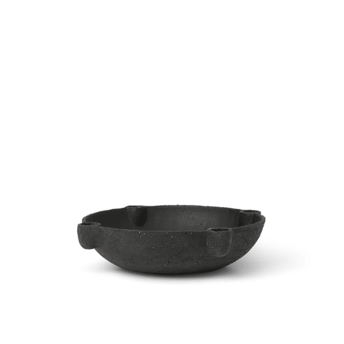 Solvara Bowl Candle Holder Multifunctional Unglazed Ceramic Centerpiece for Seasonal and Ambient Displays