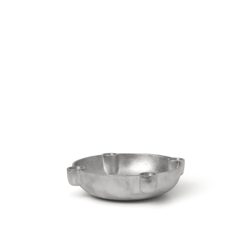Solvara Bowl Candle Holder Multifunctional Unglazed Ceramic Centerpiece for Seasonal and Ambient Displays