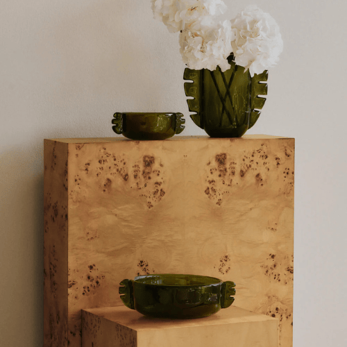 Aurevia Winged Glass Vase Handcrafted Sculptural Accent with Artistic Organic Silhouette