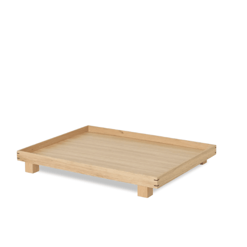 Takumi Elevated Wooden Serving Tray with Minimalist Japanese Joinery Detailing for Timeless Home Presentation