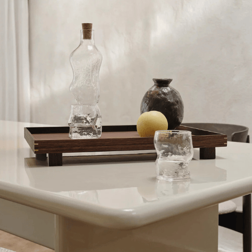 Takumi Elevated Wooden Serving Tray with Minimalist Japanese Joinery Detailing for Timeless Home Presentation