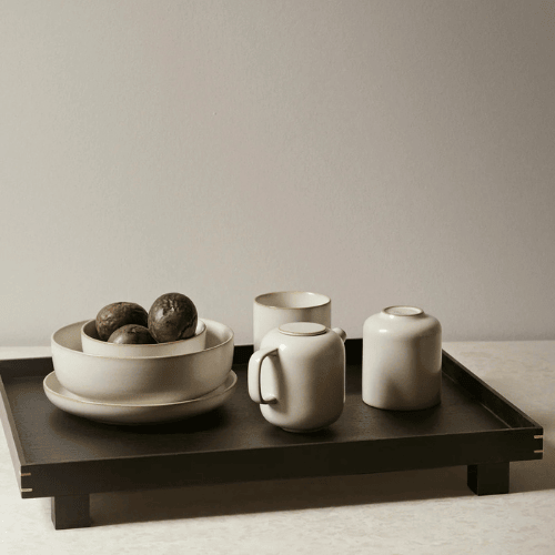 Takumi Elevated Wooden Serving Tray with Minimalist Japanese Joinery Detailing for Timeless Home Presentation